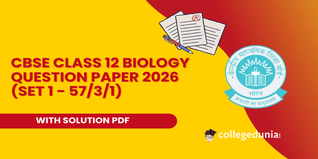 CBSE Class 12 Biology Set 1 - (57/3/1) Question Paper 2026 with Solution PDF